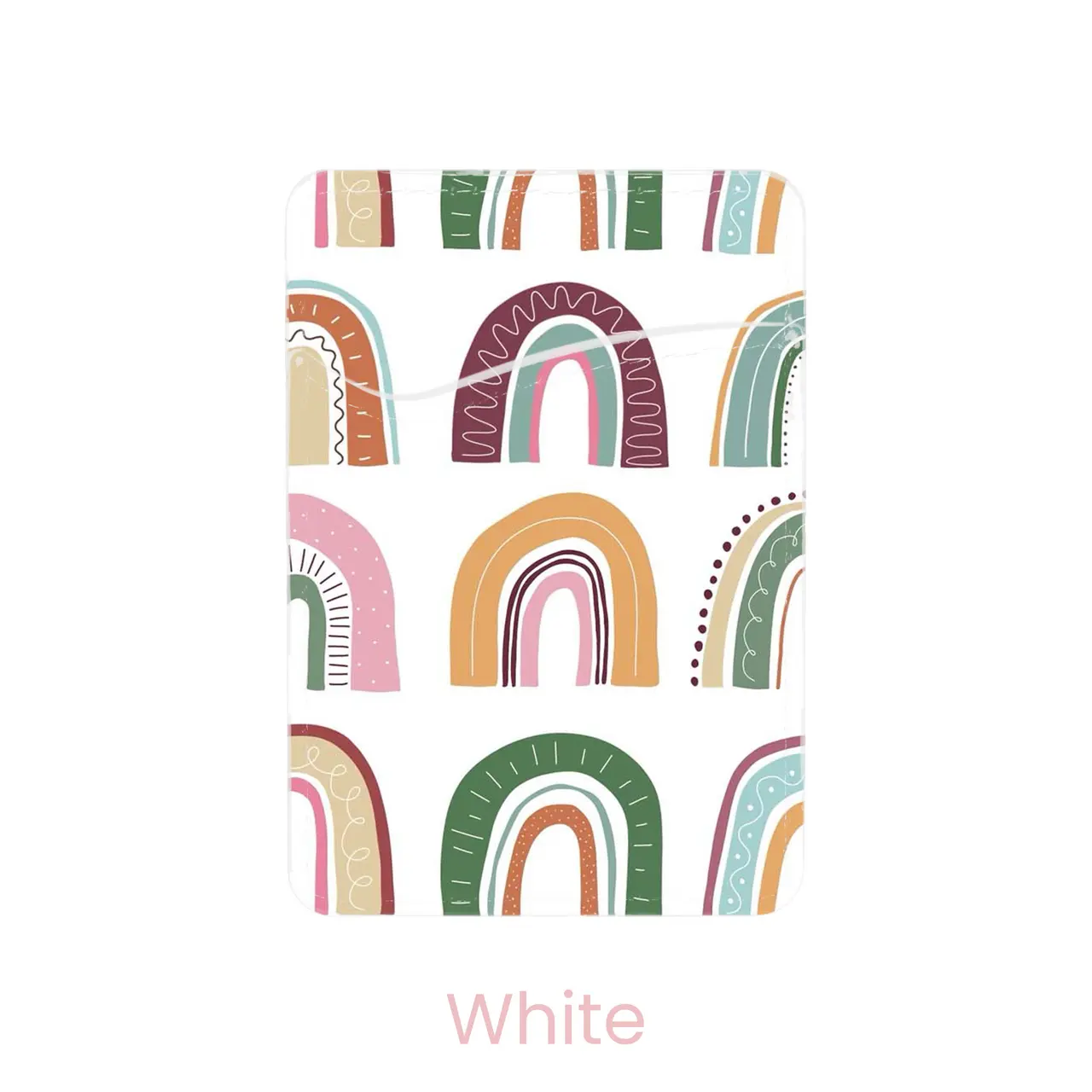 abbyrose Boho Rainbows Adhesive Card Holder White