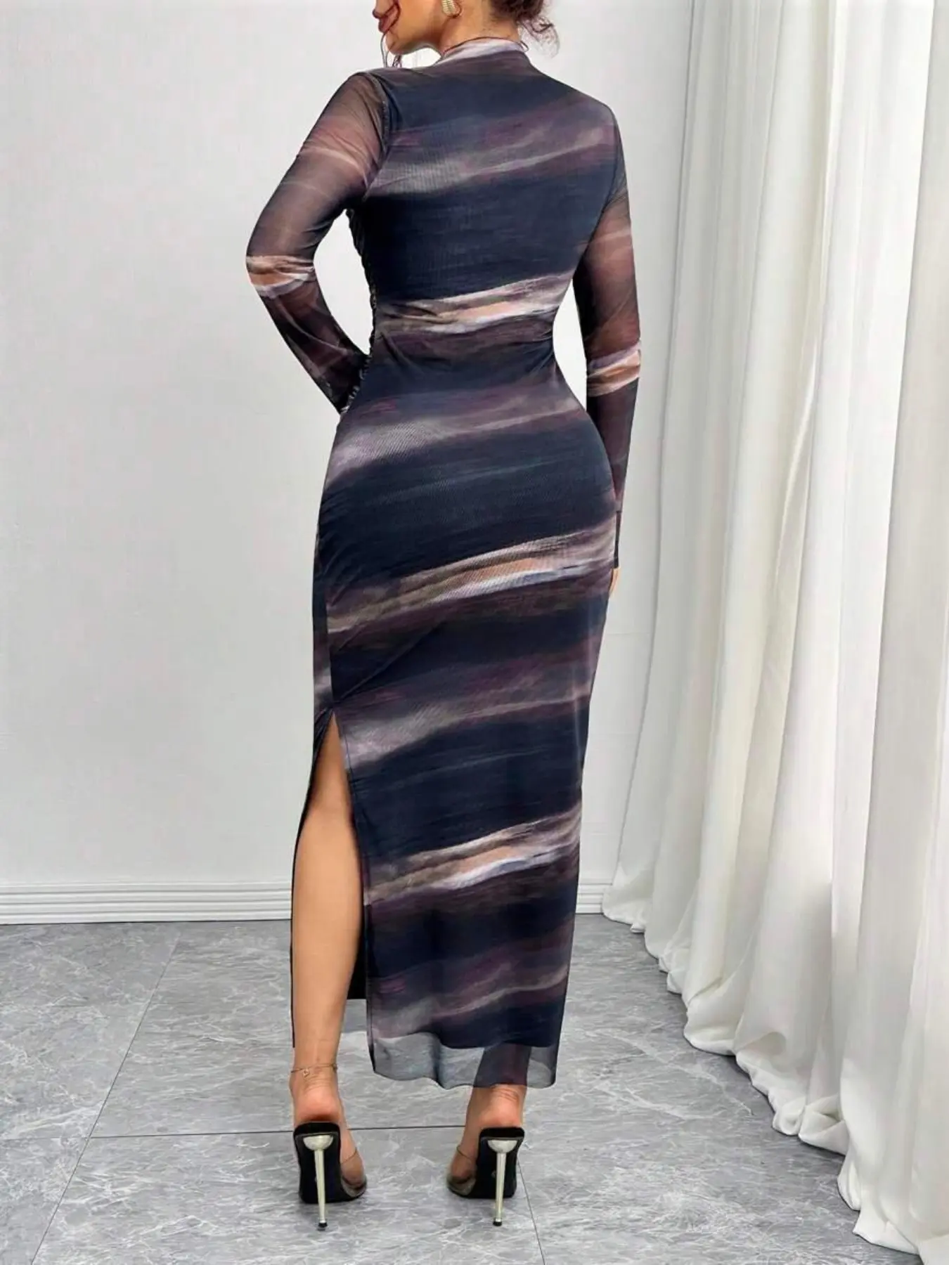 long sleeve formal short dress DELPHI LONG SLEEVE HOURGLASS MINI DRESS - BLACK – CHIC LE FRIQUE