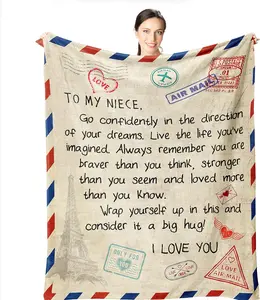 Niece Gifts Blanket - Niece Gifts from Auntie 60"x50" - Niece Gifts from Uncle - to My Niece Gifts from Aunt - Birthday Gifts for Nieces - Nieces Graduation Gift Ideas