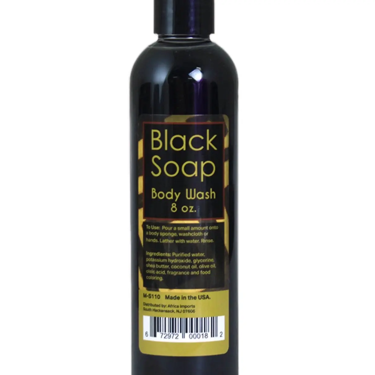 Liquid Black Soap Body Wash - All-Natural Cleanser for Deep Acne Clearing and Skin Hydration - Cleansing Shea