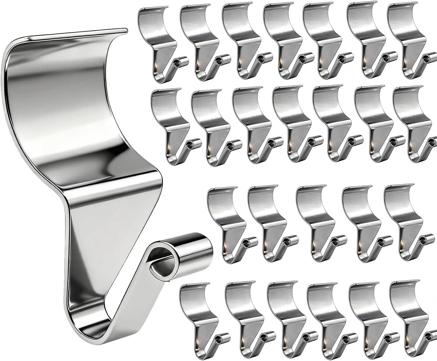 14 Pack Vinyl Siding Hooks, Heavy Duty 18LB Capacity No-Hole Hangers, 304 Stainless Steel Siding Clips for Hanging String Lights, Wreaths, Porch Decorations (14 Pack)