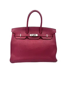 Pre-owned HERMÈS leather Tote Bags Hermes Birkin35 Pink Top Handle Bag HR130