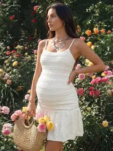 LAMIKA Sweet Apricot Textured Fabric Suspender Micro Piece Bump Friendly Picnic Ensemble Y2K Fashion