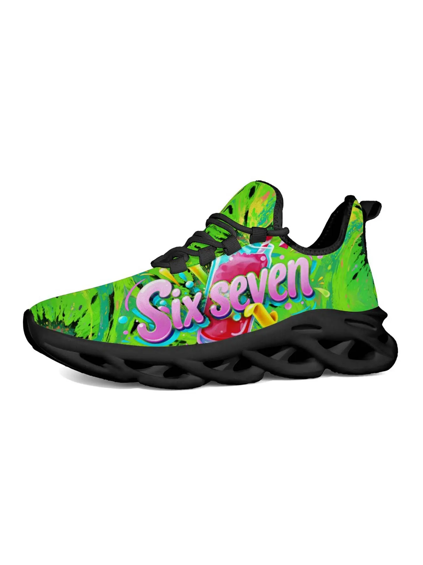Colorful Graffiti Kids' Sneakers, Skater Shoes, Unique Print Fashion, Artistic Style, Comfortable Thick Sole, Perfect for Streetwear and Skateboarding