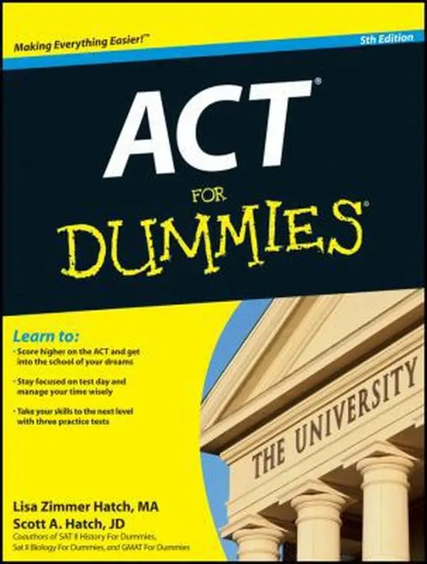 USED Book - ACT for Dummies by Lisa Zimmer Hatch (Paperback) - english