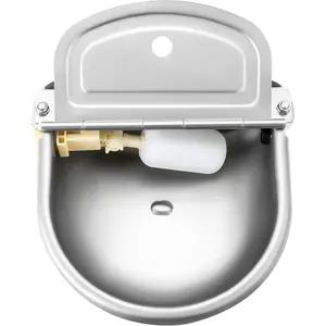 Automatic Water Dispenser, Automatic Waterer Bowl for Dogs, Farm Grade Stainless Stock Waterer Horse Cattle Goat Sheep  Water (Without Drainage Hole)