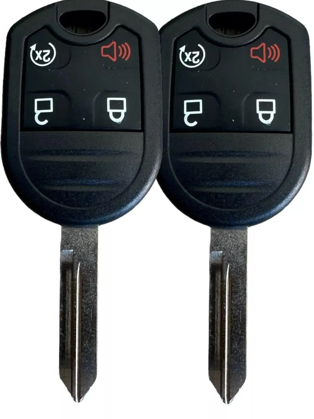 Set of Two 4 Buttons Remote Keyless Entry Shell Replacement for Ford F150, F250, F350, F450, F550, F650, F750 Series Explorer 2011-2020 FCC ID: CWTWB1U793 (No Electronics or Circuit Board are Included.)