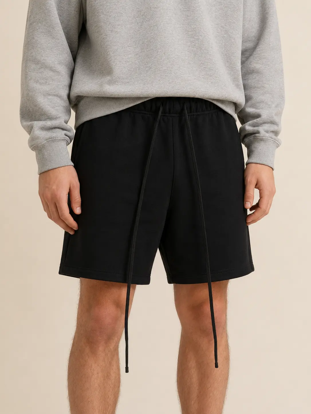 Oversized Sweat Shorts for Men Women,SS22 Fleece Athletic Shorts, Casual Sweatshorts Elastic Waist Drawstrings with Side Pockets Streetwear Lounge Shorts