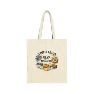 Sagittarius Zodiac Illustration Tote Bag | The GPS Is Just A Suggestion, Astrological Graphic