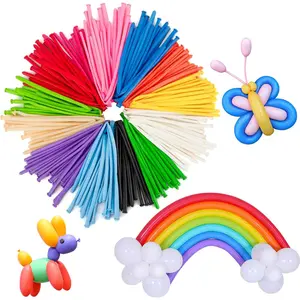260 Balloons, Long Balloons for Tying Balloon Arch 100 count Balloon  for Birthday Party Multicolor Magic Long Skinny Twisting Clowns Decorations