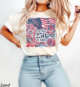 USA 250 Years Shirt, American Eagle Tee, 1776 To 2026 Sweater, Fourth Of July shirt, Independence Day Graphic Tee, USA Floral T Shirt