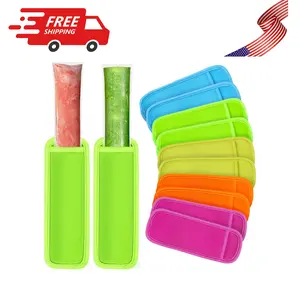 10 PCS Reusable Ice Popsicle Holders - Ice Pop Sleeves