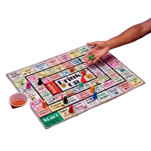 Flying Chess Drinking Board Game for Adults | Waterproof Rubber Mat Party Interactive Game for Bachelorette, Birthday & Game Night | Fun Couple Drinking Game with 8 Pieces & Dice | Age 21+ Essential