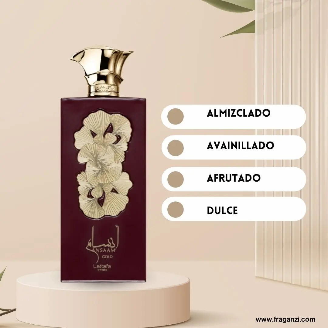 Lattafa Ansaam Gold Eau De Parfum Spray for Unisex 3.4 Ounce Non