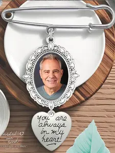 Personalized Graduation Decoration Memorial Ornament, DIY Moonstone Oval Glass Frame Pin Gem Base Holder, Wedding Photo Brooch Gift