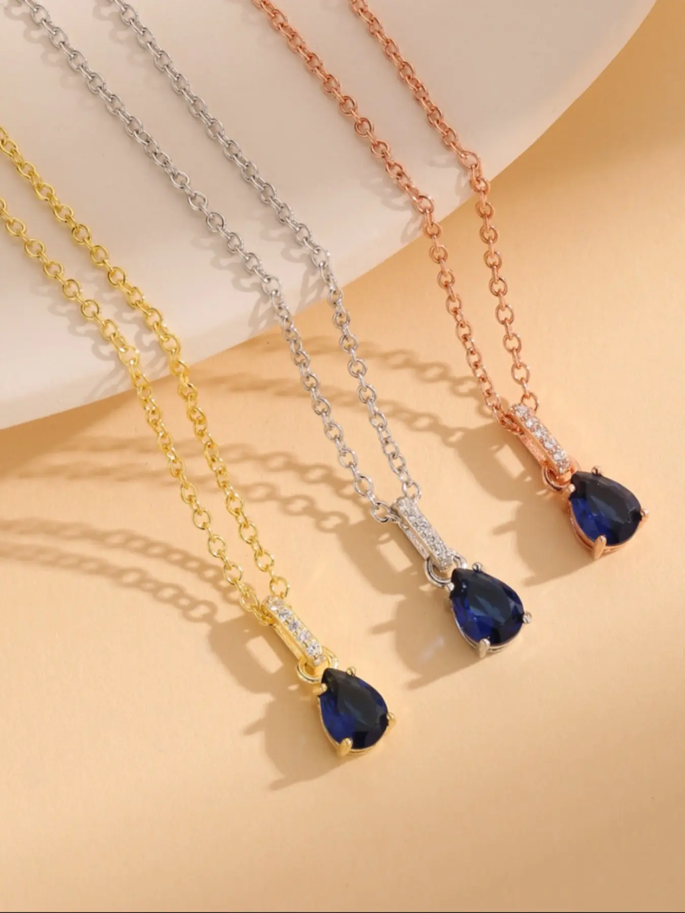 Vintage S925 Silver Necklace with Zircon Pendant, September Birthstone Jewelry for Women, Unique Fashion Accessory