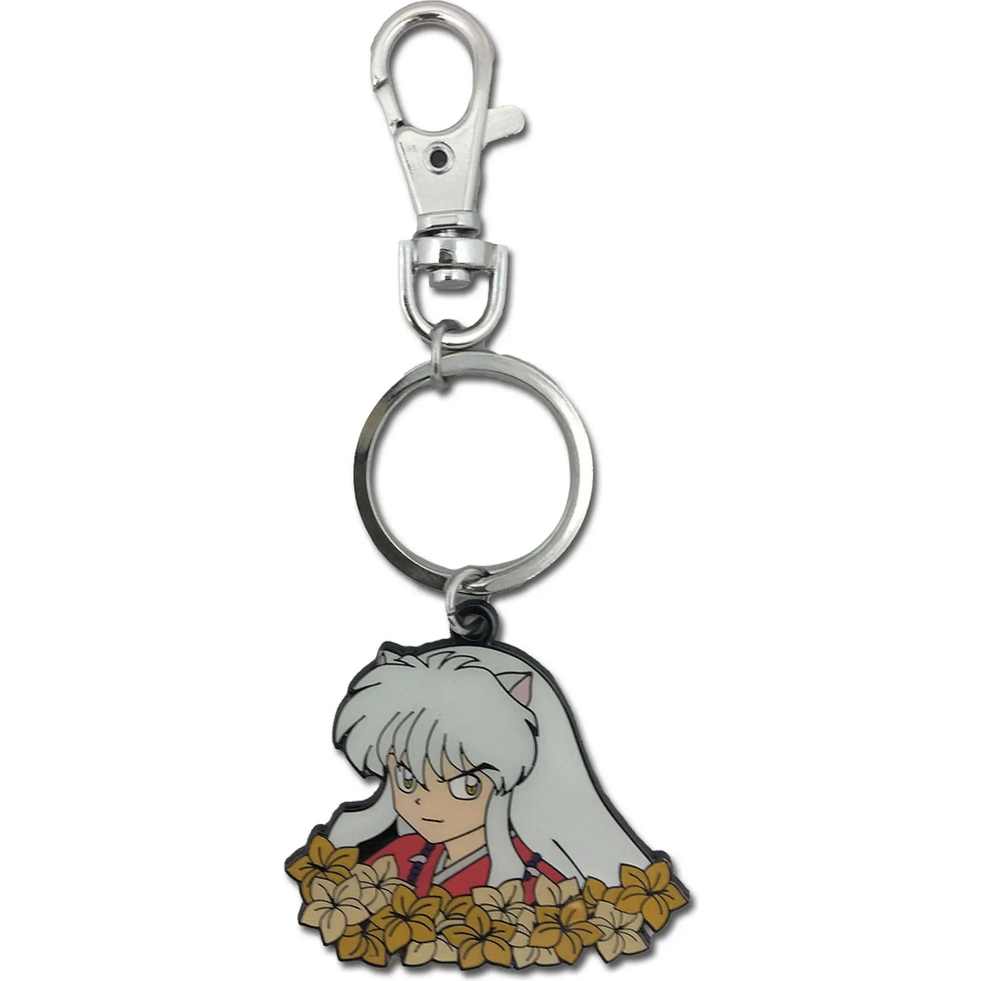Inuyasha - Inuyasha Flowers Metal Keychain