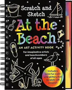 Scratch & Sketch at the Beach (Trace-Along) [With Wooden Stylus] -- Inc Peter Pauper Press, Mixed Media Product
