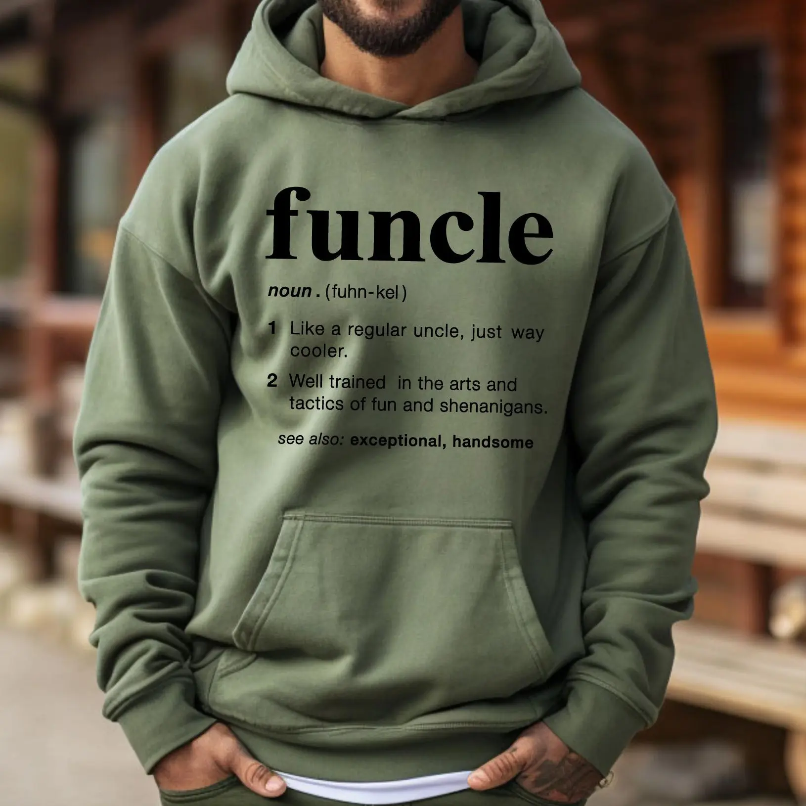 Funny Uncle Funcle Sweatshirt, Uncle Announcement Gift, Cool Uncle Birthday Shirt