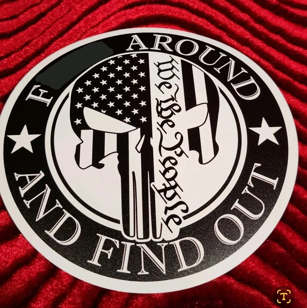 FAFO We the People, 2 pack, 5inch Round Stickers.
