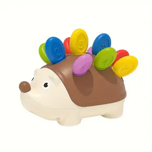 1pc Children's Little Hedgehog Puzzle Early Education Toys, Color Cognition Number Matching Storage Safety Material ABS Splicing Finding And Finding Fun Cartoon Toys