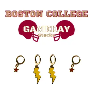 Boston College Classic Gameday Earring Stack For Eagles Game Day