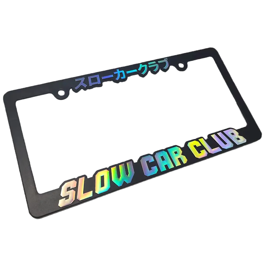 SLOW CAR CLUB License Plate Frame