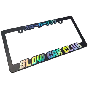 SLOW CAR CLUB License Plate Frame