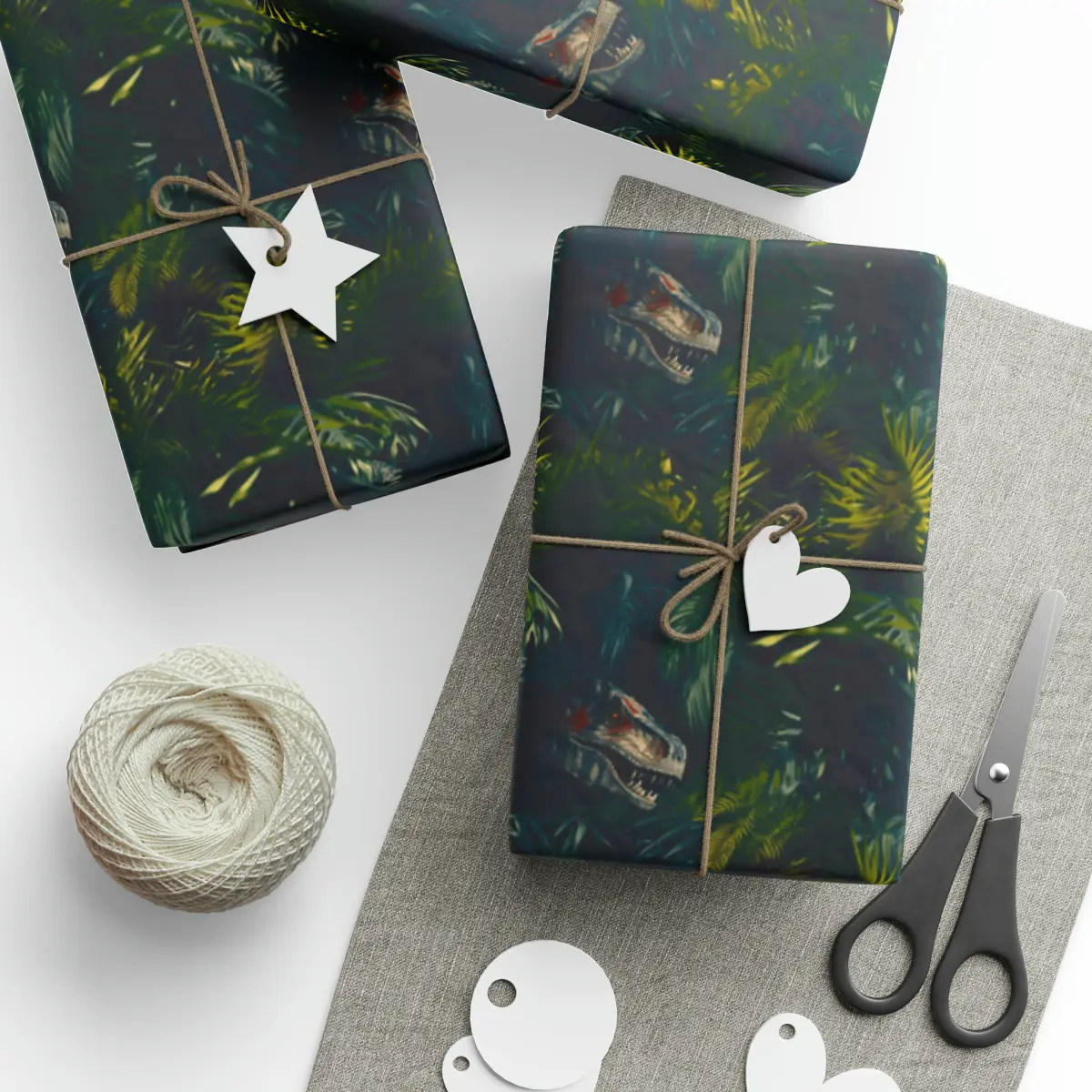 Scary Dinosaur Velociraptor Gift Wrapping Paper, Unique Playful Fun Gift Wraps