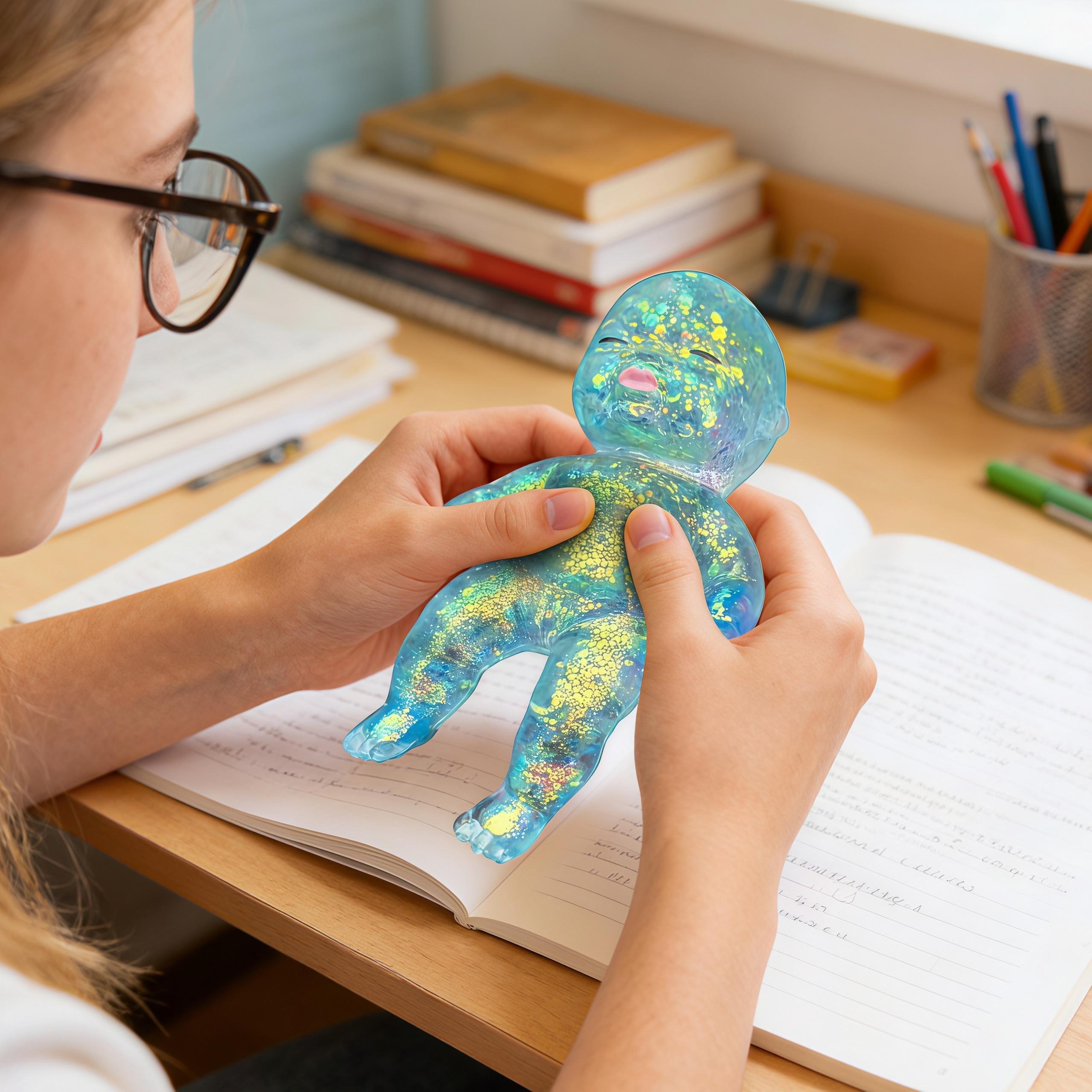 Curiosities Sugar Swaps Jumbo Baby Squishy Toy, Slow Rising Glitter Squeeze Toy for Stress Relief, Soft Sensory Fidget Toy for Kids & Adults, Cute Stretchy Collectible Squishies，stress relief silicone，toys grown，sugar swaps squishy