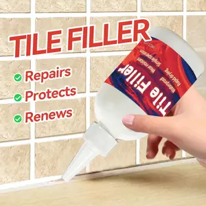Waterproof Tile Grout Repair Sealant, Fast-Drying Tile Gap Filler for Bathroom, Kitchen, Shower, Sink, Floor Cracks, 5.3 Oz/150g