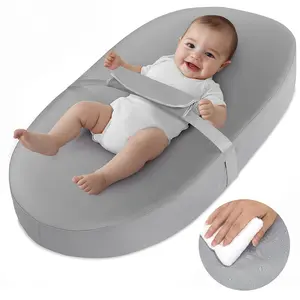 Caveen Baby Changing Pad, Portable and Lightweight, with Wipeable & Waterproof PU Cover, Contoured Diaper Changing Pad for Dresser with Non-Slip Safety Belt, Large Cushioned Foam