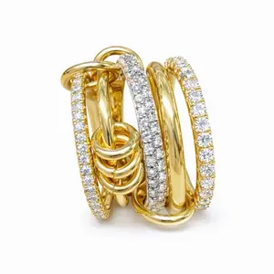 Maite Jewelry DORE Ring with Elegant Gold Finish and Sparkling Diamond Accents for Stylish Elegance