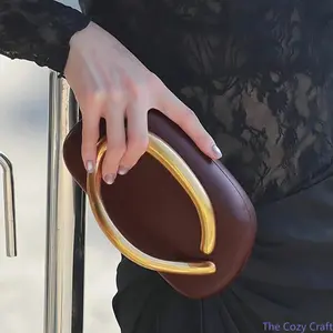 Chic Metallic Detail Crossbody Handbag for Women, Trendy Box Shape Purse, Elegant Shoulder & Clutch Bag for Weddings, Parties & Formal Events tiktokshopspringglowup