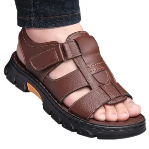 Men'sTrendySandalsWithAdjustableHook&LoopFastener,CasualOutdoorWalkingShoesWithAssortedColors