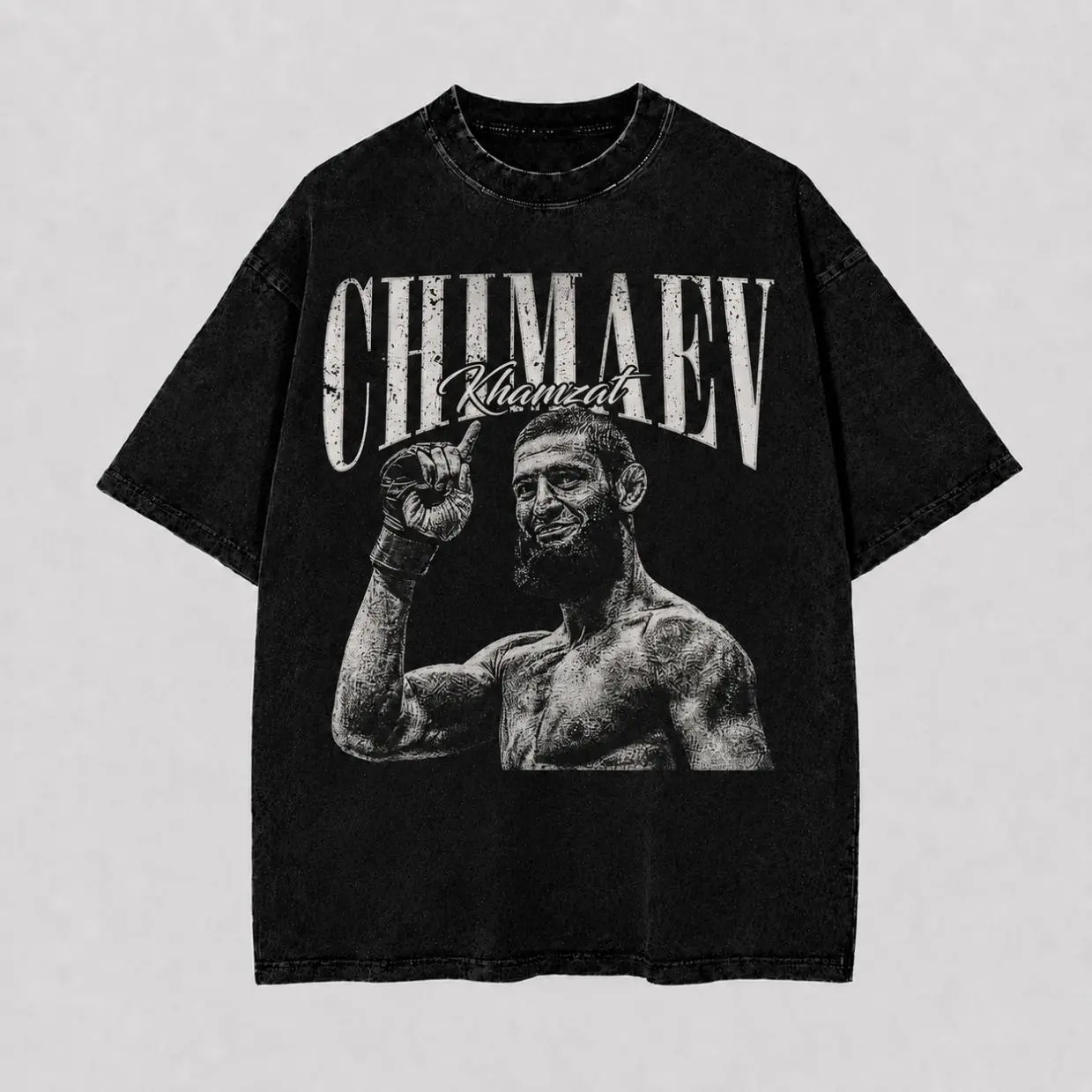 Khamzat Chimaev Borz Vintage Bootleg 90s Graphic Shirt, Retro MMA Fight Fan Unisex Tee
