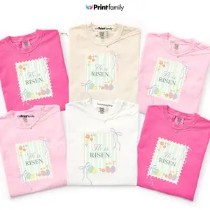 Comfort Colors Coquette Postage Stamp Easter T-Shirt – Vintage Bunny Stamp Graphic, Girly Spring Aesthetic, Unisex Cute Easter Gift for Women