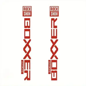 1SET Vintage Cycling Style RockShox Boxxer Personalized Sticker, Nostalgic Professional Suspension Brand Body Modification Decal, Suitable for Retro Motorcycles, Scooters, Bicycle Water Bottles, Laptops, Creative Scratch Cover Sticker