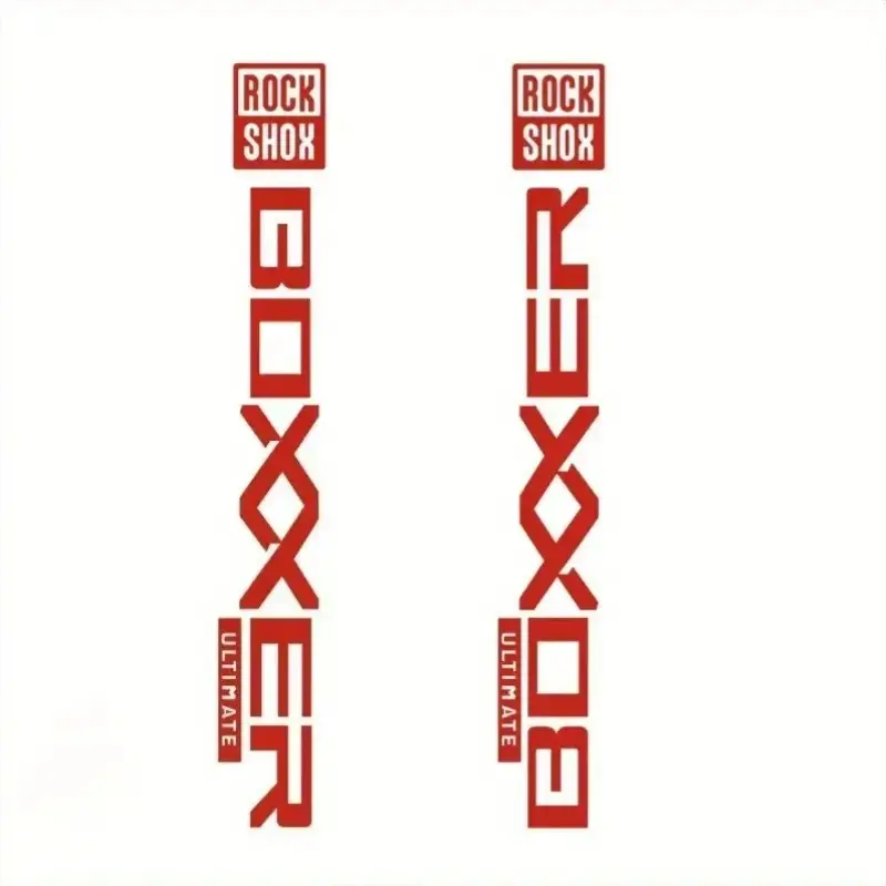 1SET Vintage Cycling Style RockShox Boxxer Personalized Sticker, Nostalgic Professional Suspension Brand Body Modification Decal, Suitable for Retro Motorcycles, Scooters, Bicycle Water Bottles, Laptops, Creative Scratch Cover Sticker