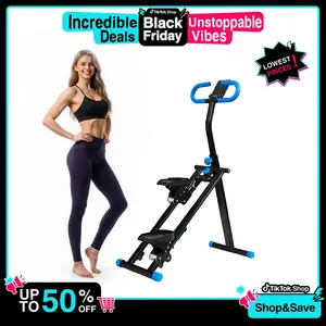 TikTokShopBlackFriday Stair Stepper for Home Gym Exercise Compact Folding Vertical Climber with Adjustable Handlebar Hydraulic Fitness Stepper Niceday Stepper for Full Body Workout