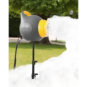 VEVOR Foam Machine, 115 W Party Foam Cannon, Portable Foam Maker with a Tripod Stand, Powerful Foam Party Machine, for Backyard, Pool, Outdoor Events, Birthdays, Celebrations and Party, Grey Yellow