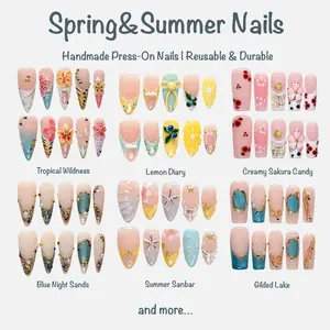 Voxinail Lab | Handmade Spring&Summer Press-On Nails Collection | Acrylic, Reusable, Salon-Quality, Long-Lasting