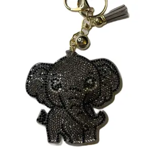 Baby elephant bag charm or keychain