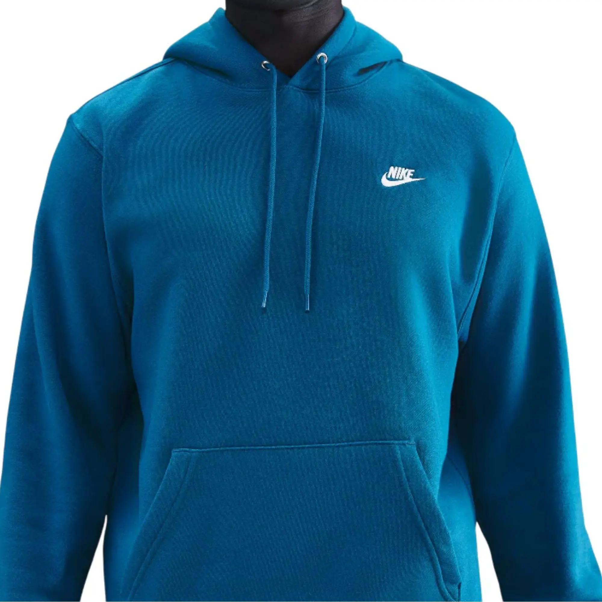 Nike Club Men's Pullover Fleece Hoodie "Green Abyss" – Classic Men's Hooded Sweatshirt Featuring Soft Fleece Fabric, Adjustable Drawcord Hood, Kangaroo Pocket, Ribbed Cuffs and Hem, Comfortable Regular Fit, and Iconic Nike Branding for Everyday Casual