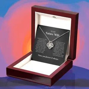 To My Future Wife Necklace Gift For Her From Husband, Rehearsal Dinner Engagement Gifts For Bride, Christmas, Valentine, Birthday Gift For Fiancée.