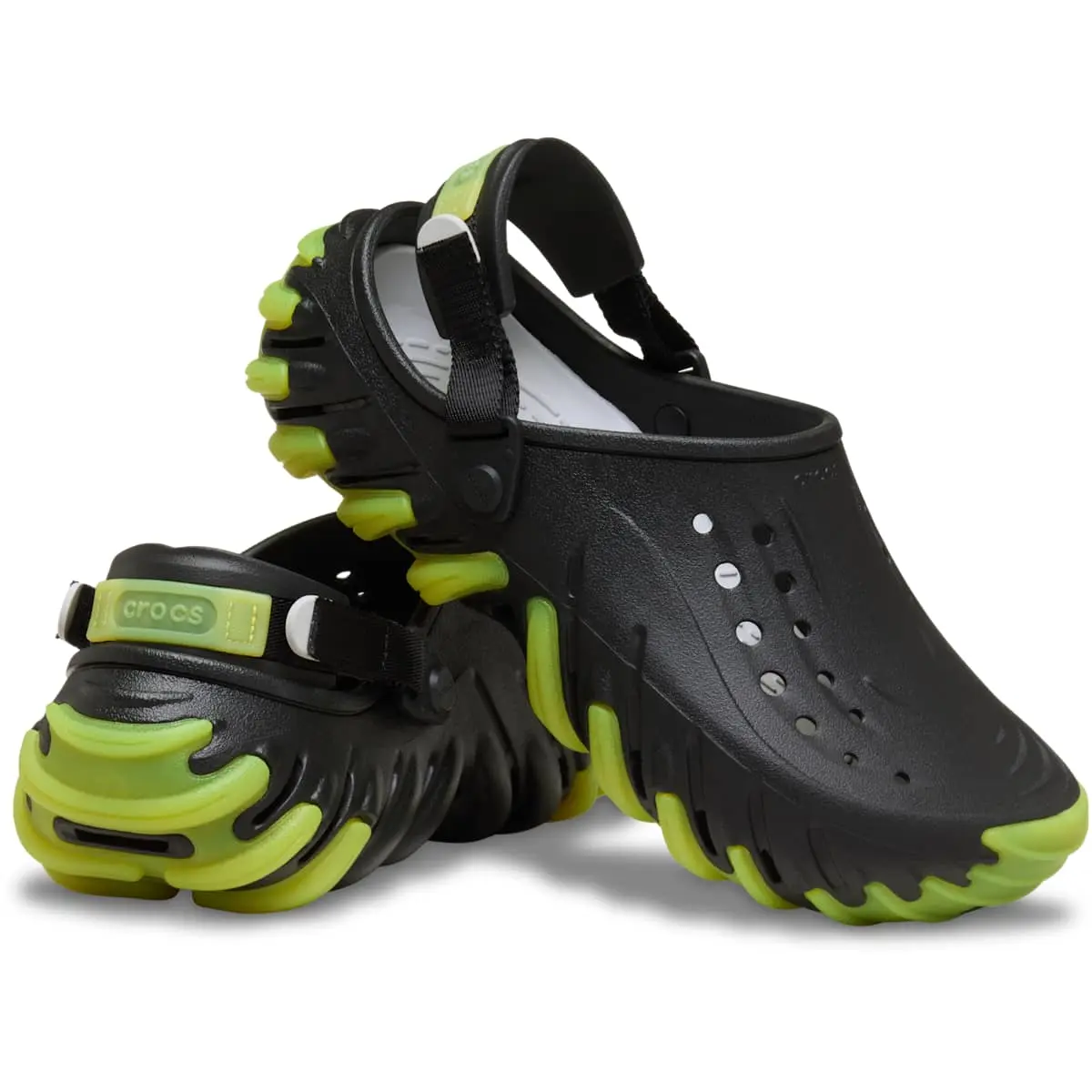 CROCS Men’s Black Splash Clogs with Pink, Blue & Lime Accents Crocs - Brandclub - Crocs Unisex-Adult Classic Lined Clog  main image 3
