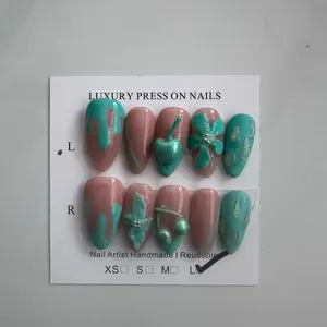 Size Large Almond Reusable PressOns