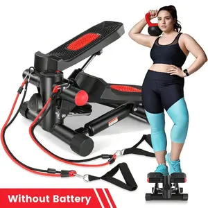 330LBS Hydraulic Mini Stepper with 2 Resistance Bands for Home Gym Full Body Workout Adjustable Resistance High-Quality Stainless Steel Frame Ultra-Quiet Compact Design Stair Stepper Machine elliptical walking pad treadmill back extension machine