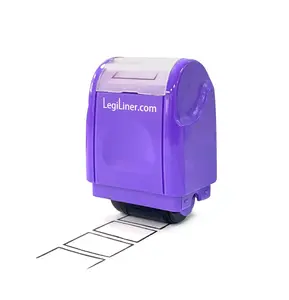 Legiliner Purple Single LegiBox Handwriting Math & Writing Boxes Roller Stamp for Teachers & OT Students - 1 Row of Letter or Sound Boxes - Refillable 1ml Ink - Portable & Durable Design