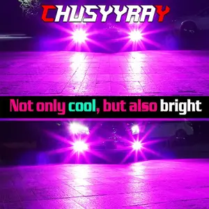 Compatible for Subaru WRX STI Fog Light Bulbs 2015 2016 2017 2018 2019, H8 H9 H11 Fog Lights, Pink Purple Fog Lamps DRL Turn Signals Lights for Off Road, 50,000+ HRS Lifespan, Pack of 2 Led Backlights Led Brake